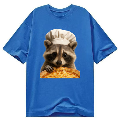 Pizza Dad Raccoon  - Classic T-shirt - Blue
