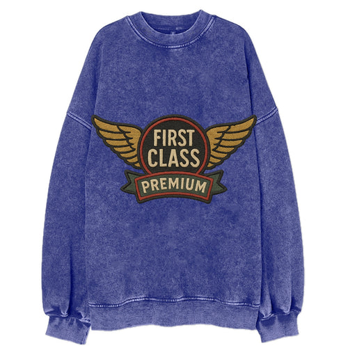 First Class Emblem  - Vintage Sweatshirt