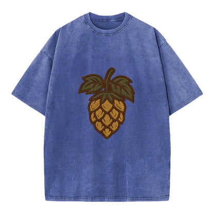 Hop Cone  - Vintage T-shirt - Blue