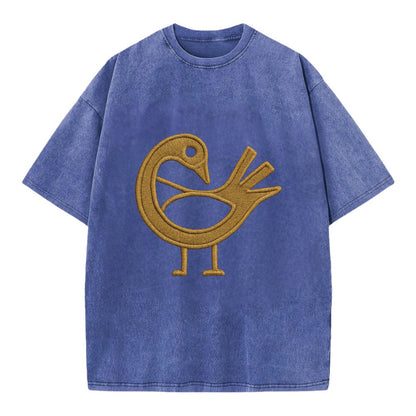 Adinkra Sankofa  - Vintage T-shirt - Blue