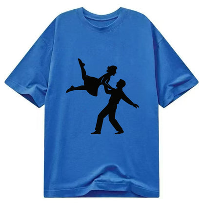 Swing dancers aerial lift - Classic T-shirt - Blue