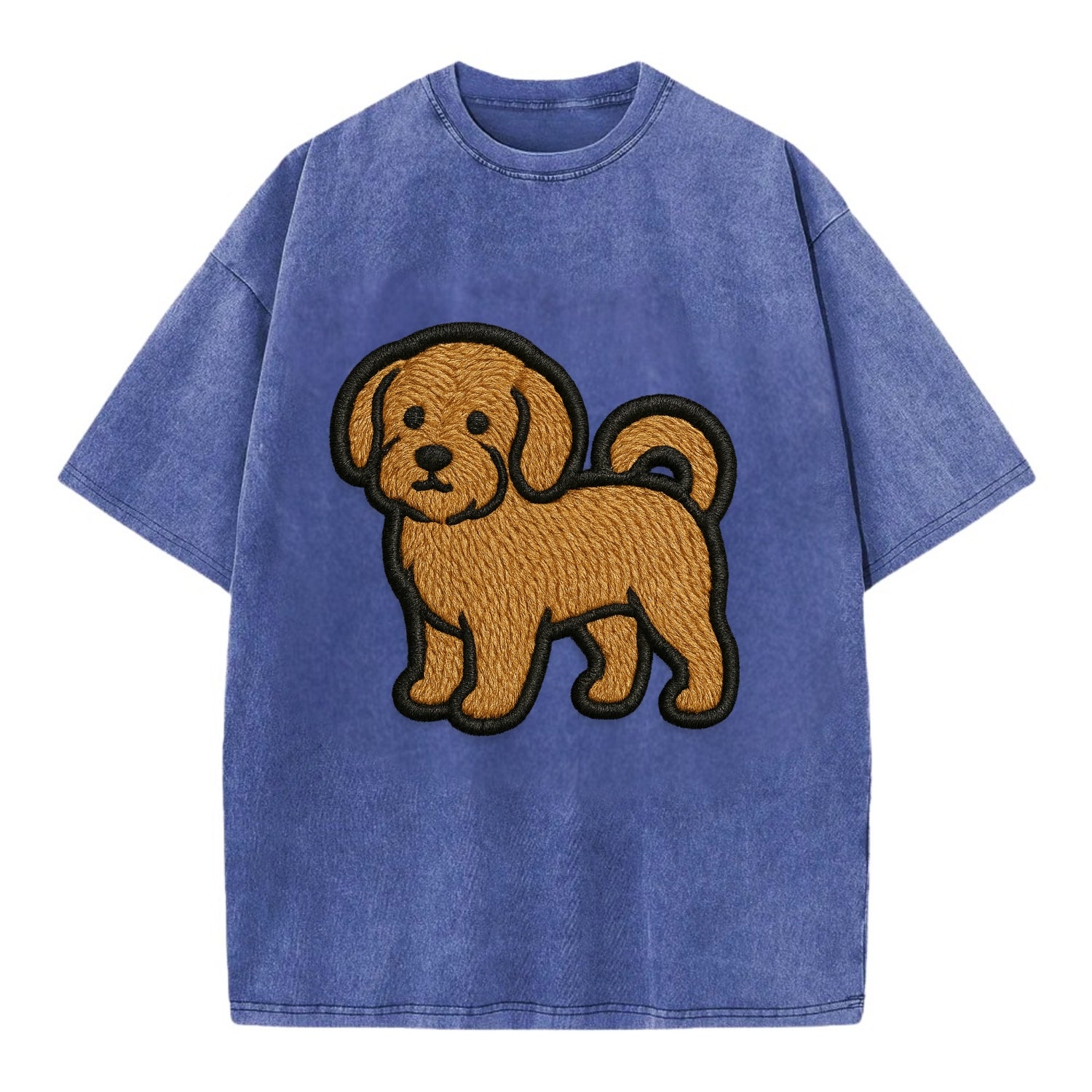 Havanese - Contemporary small dog design - Vintage T-shirt - Blue