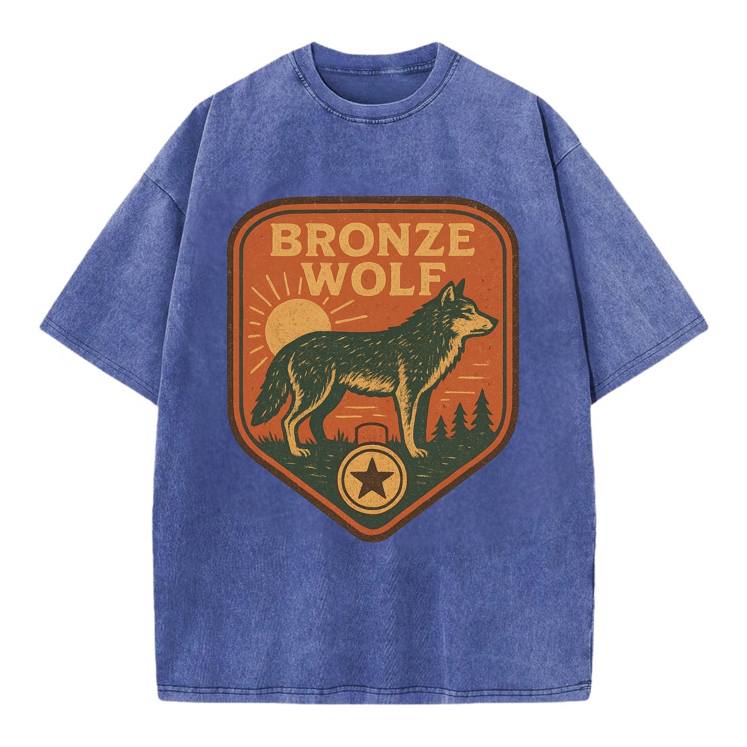 Bronze Wolf Medal  - Vintage T-shirt - Blue