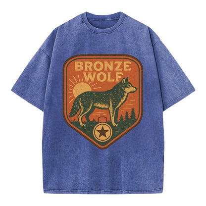 Bronze Wolf Medal  - Vintage T-shirt - Blue