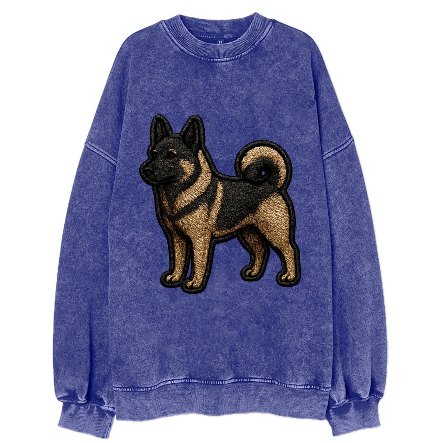 Norwegian Elkhound - Trendy Nordic desig - Vintage Sweatshirt - Blue
