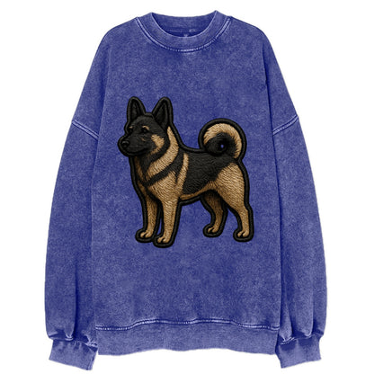 Norwegian Elkhound - Trendy Nordic desig - Vintage Sweatshirt - Blue