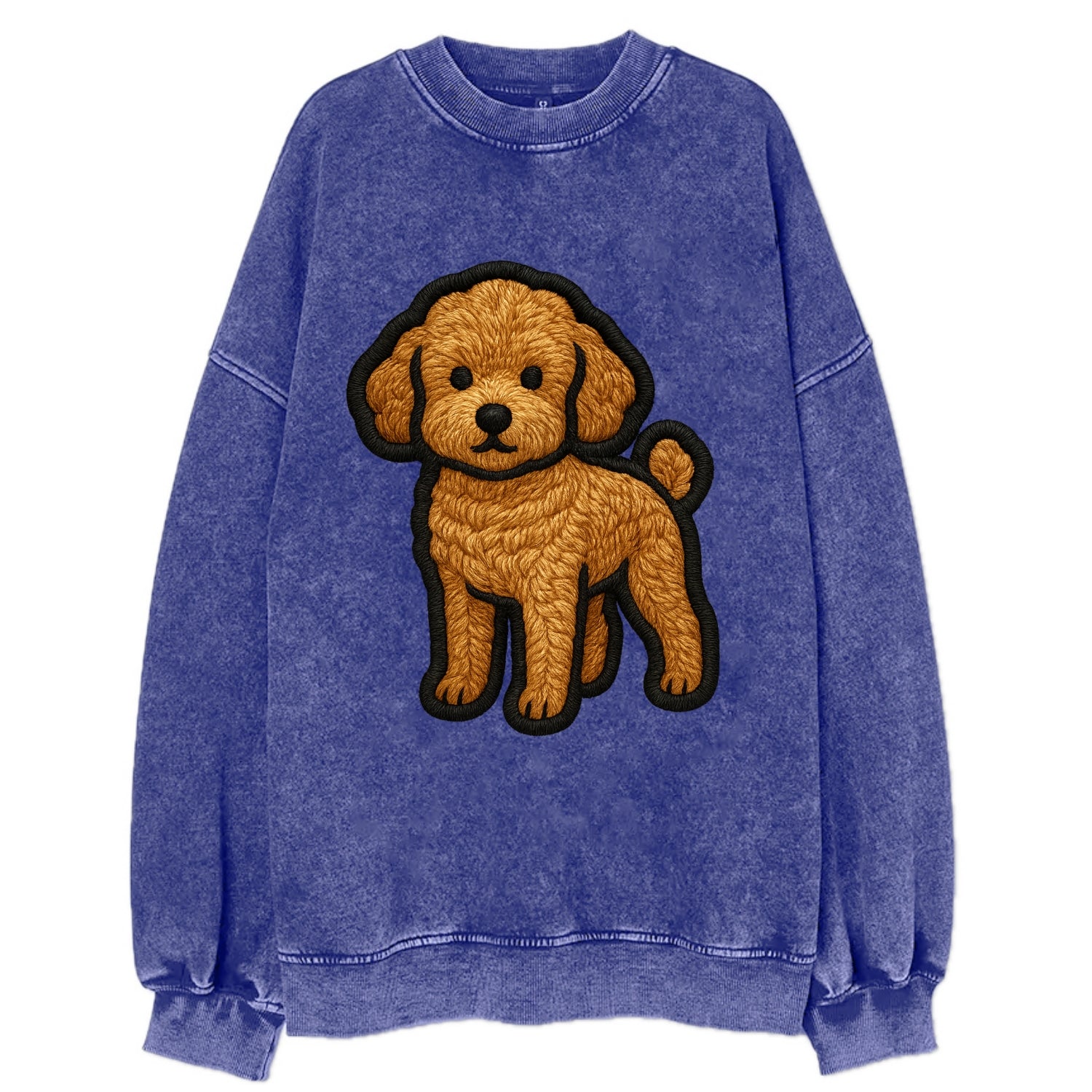 Toy Poodle - Trendy miniature design wit - Vintage Sweatshirt - Blue