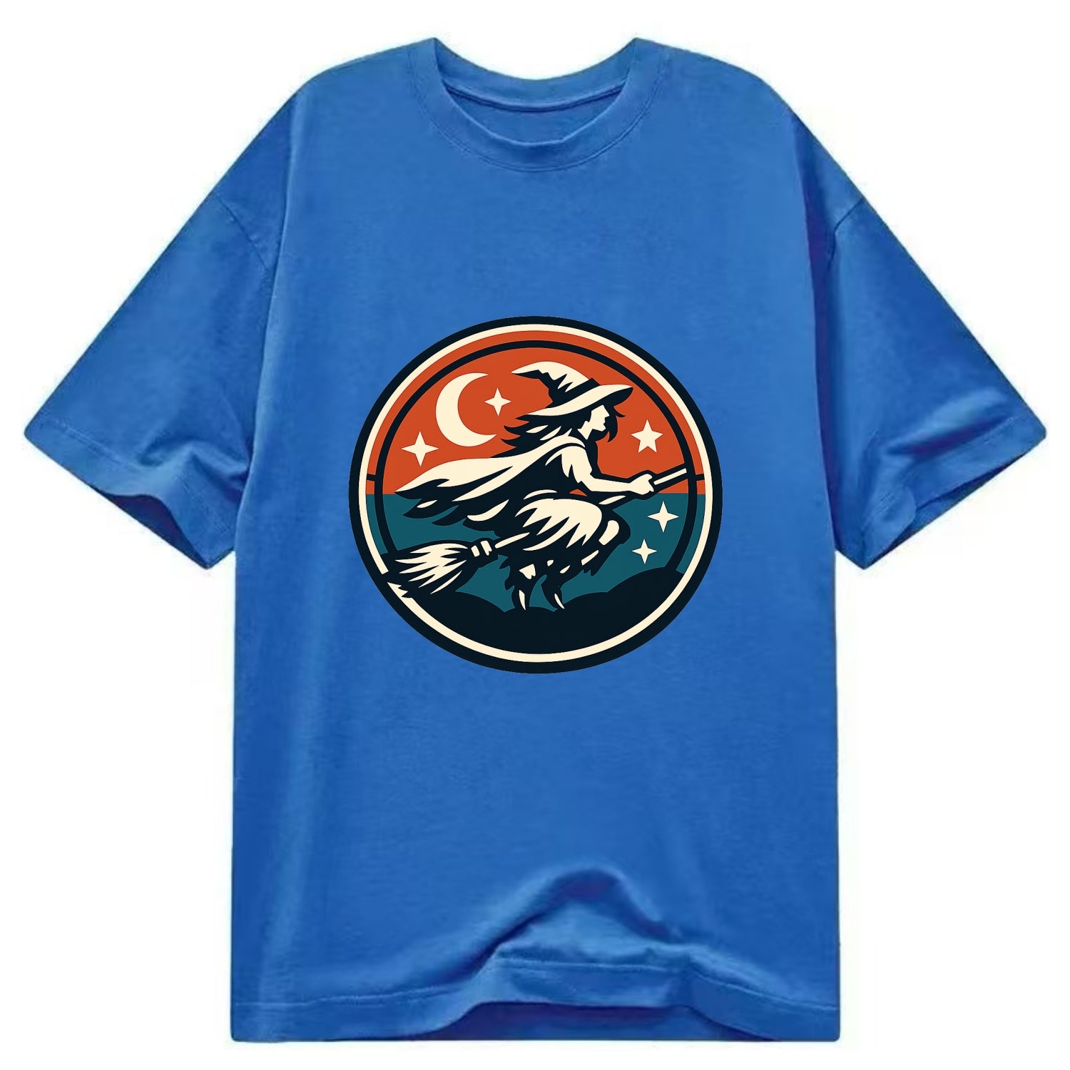 Mystic Night Witch Emblem - Classic T-shirt - Blue