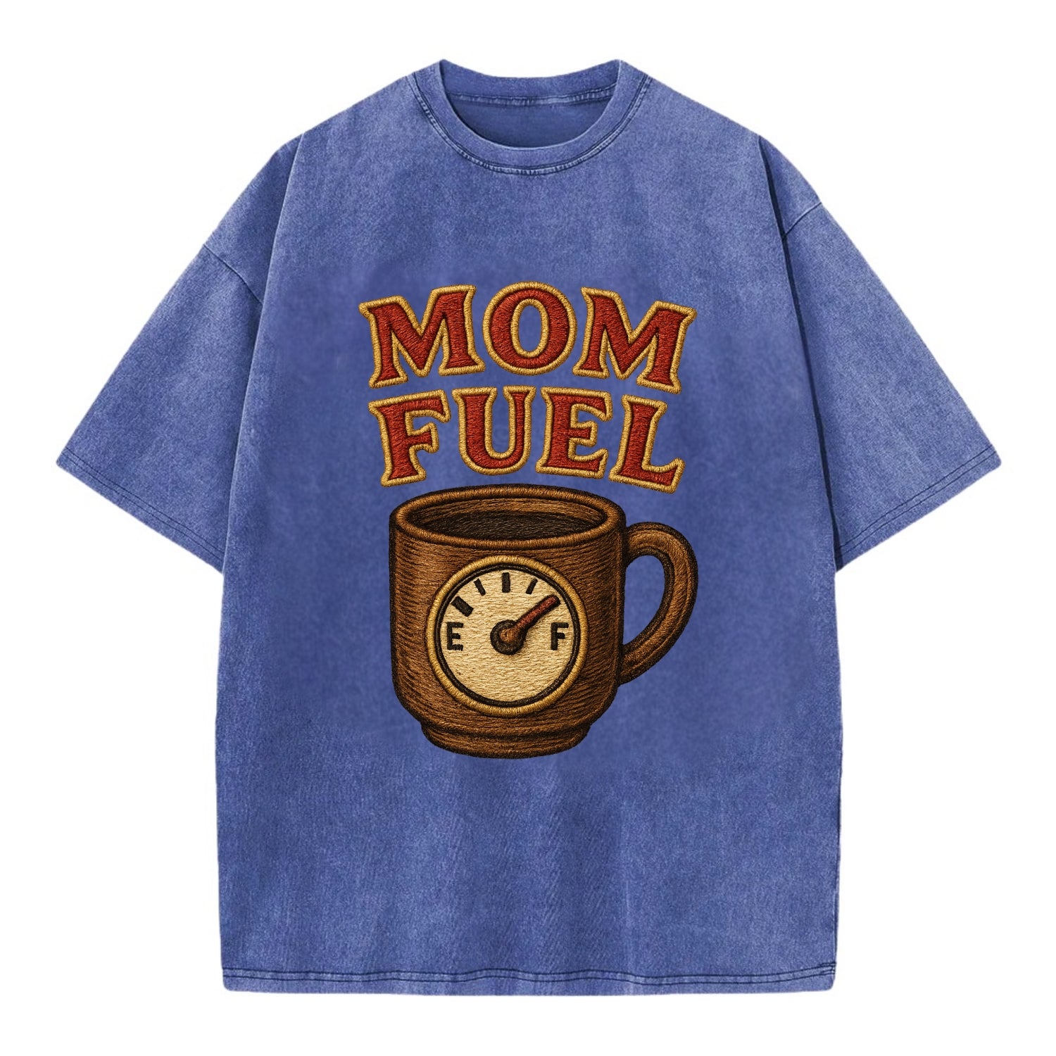 Mom Fuel  - Vintage T-shirt - Blue