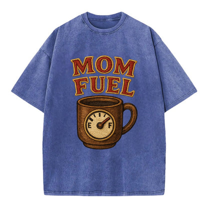 Mom Fuel  - Vintage T-shirt - Blue