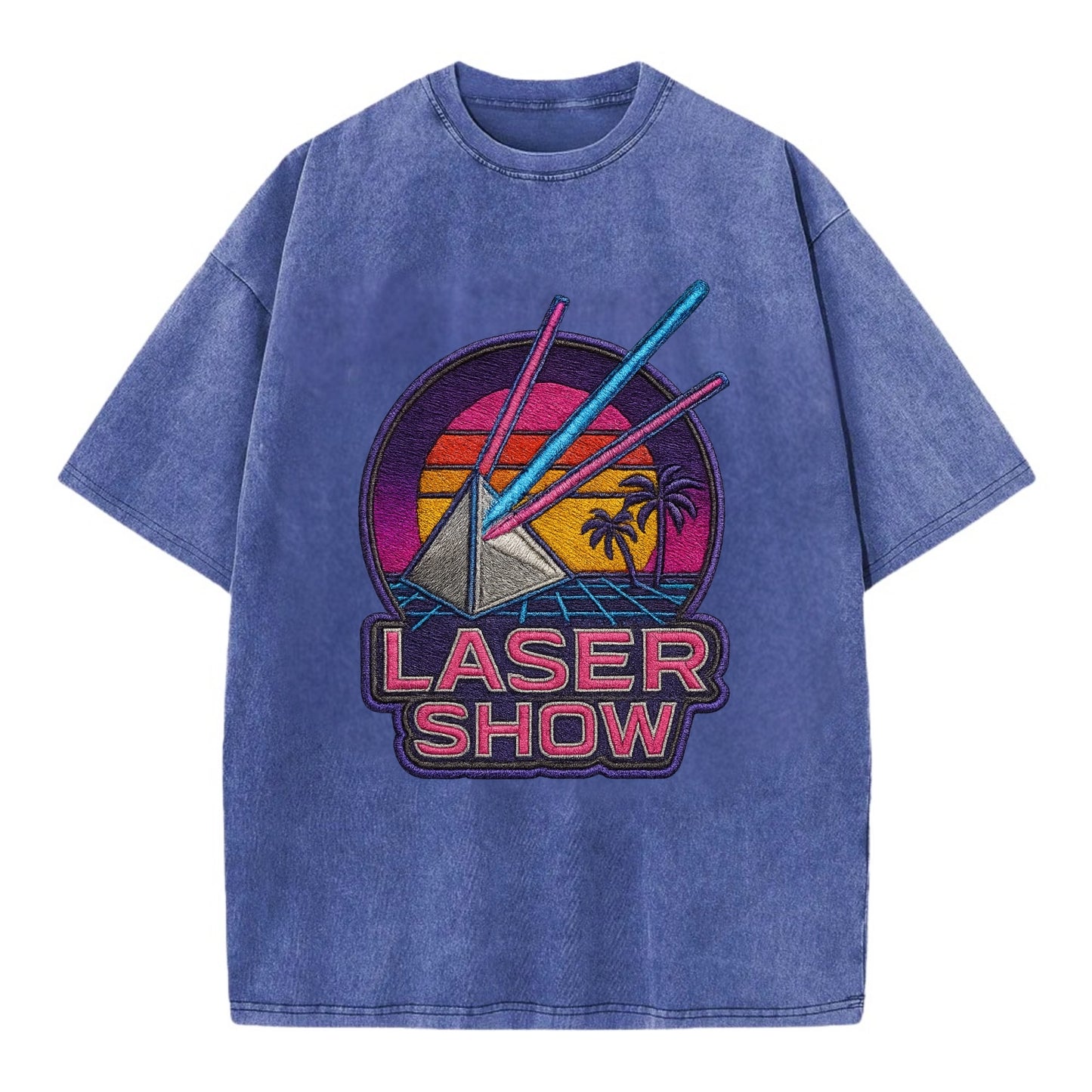 Laser Show - Vintage T-shirt - Blue