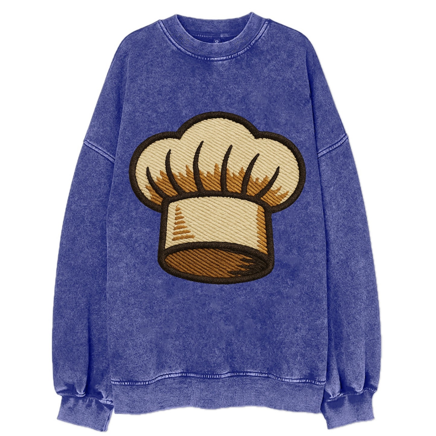 Chef Hat  - Vintage Sweatshirt - Blue