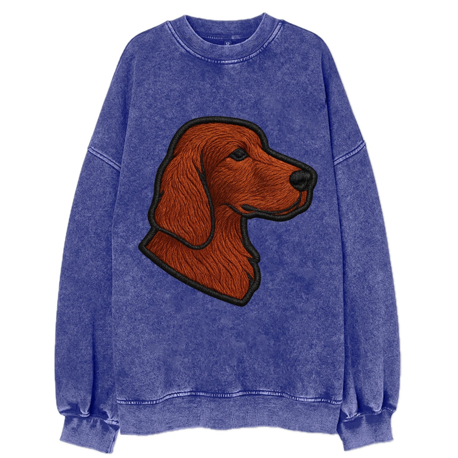 Irish Setter - Contemporary red setter l - Vintage Sweatshirt - Blue