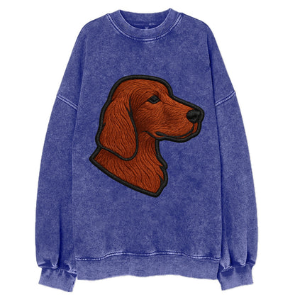 Irish Setter - Contemporary red setter l - Vintage Sweatshirt - Blue