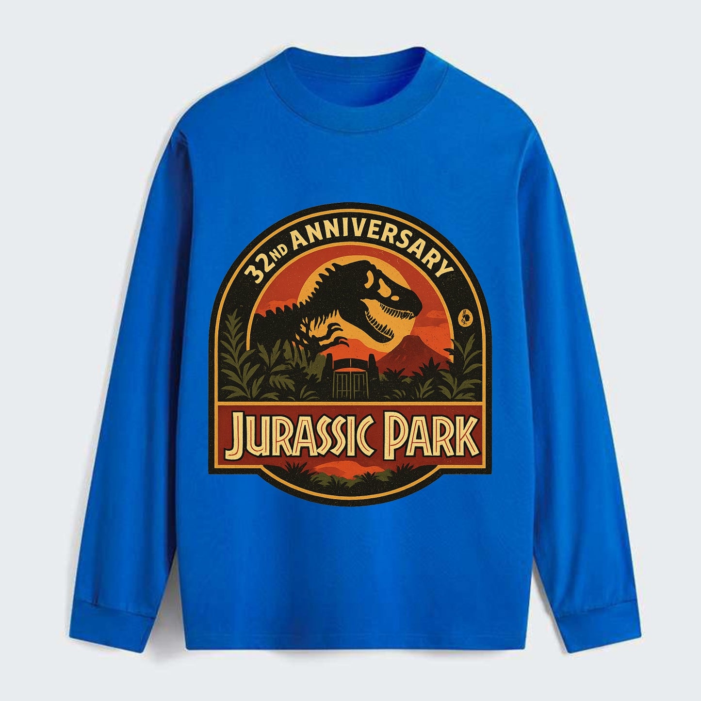 Jurassic Park 32nd Anniversary - Classic Long Sleeve Shirt - Blue