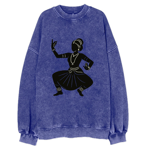 Bharatanatyam classical Indian pose - Vintage Sweatshirt