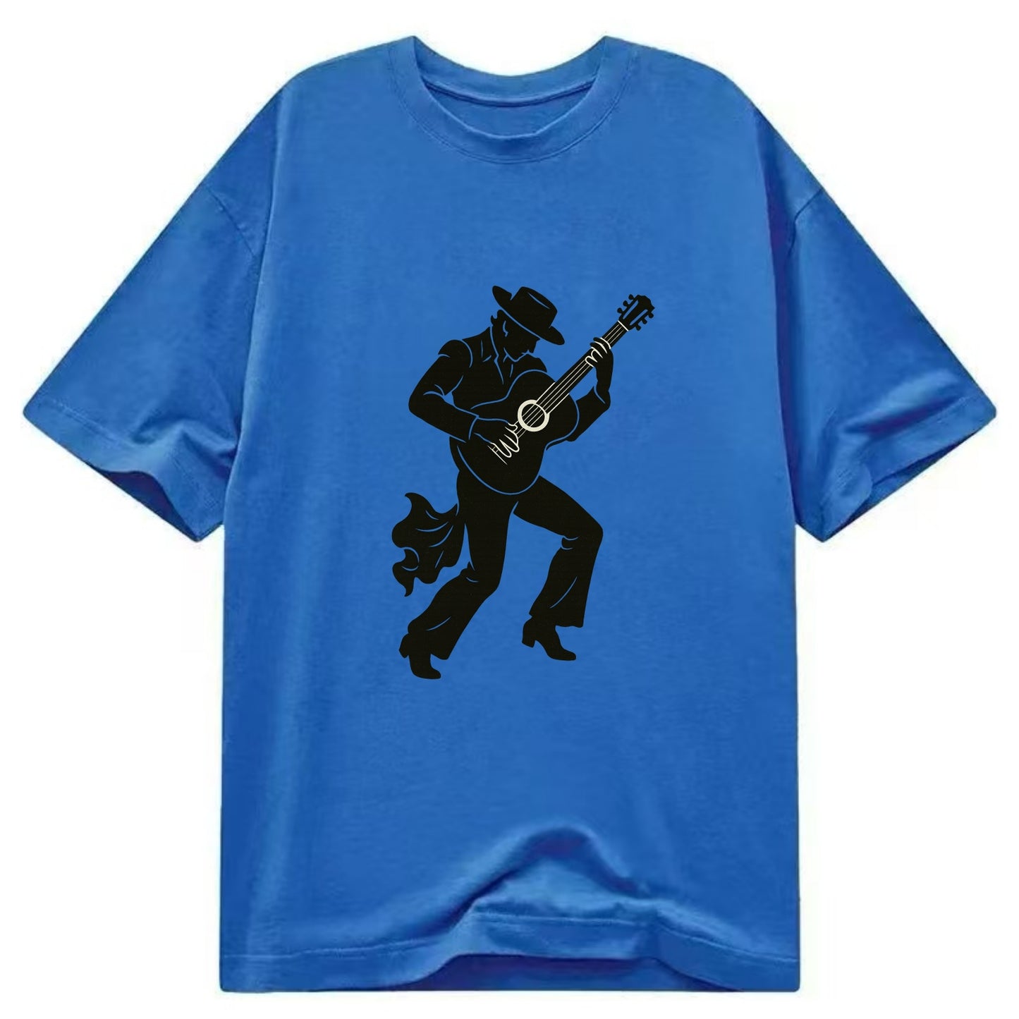 Flamenco guitarist dramatic pose - Classic T-shirt - Blue