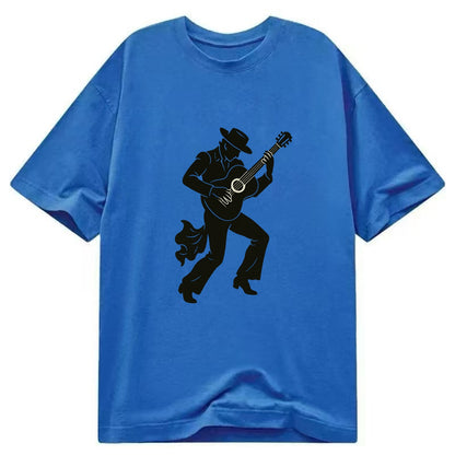 Flamenco guitarist dramatic pose - Classic T-shirt - Blue