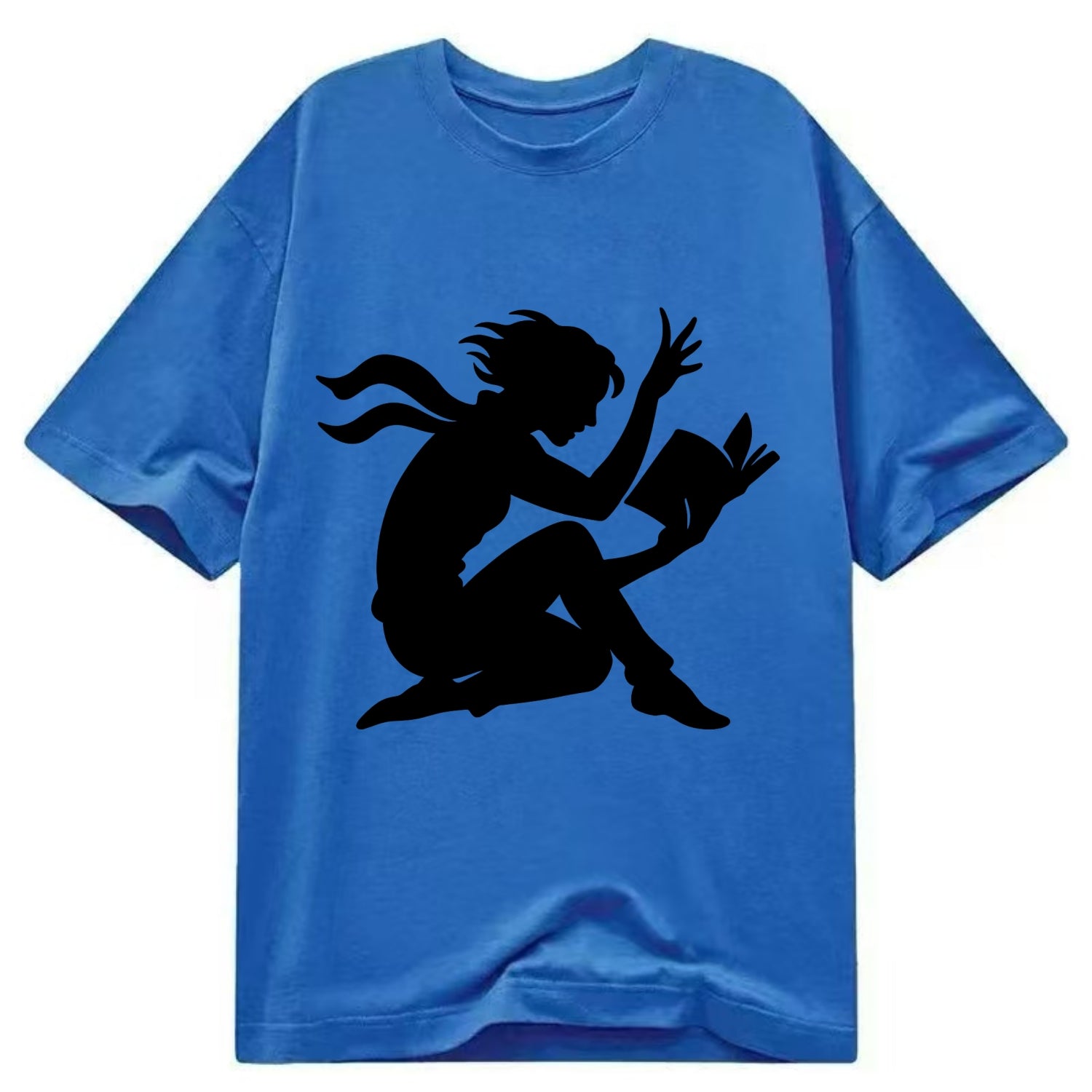 Reader lost in book moment - Classic T-shirt - Blue