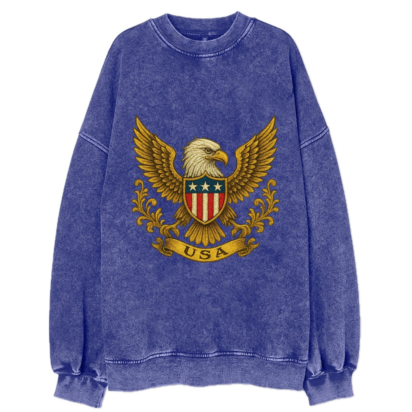Usa Heritage Eagle 2 - Vintage Sweatshirt - Blue