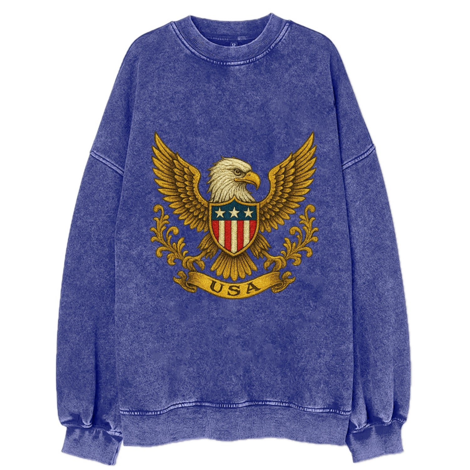 Usa Heritage Eagle 2 - Vintage Sweatshirt - Blue