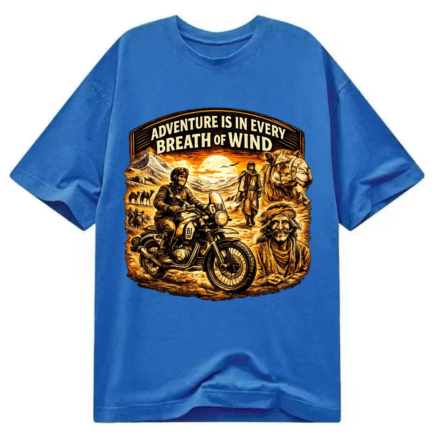 Adventure Vintage Rides - Classic T-shirt - Blue