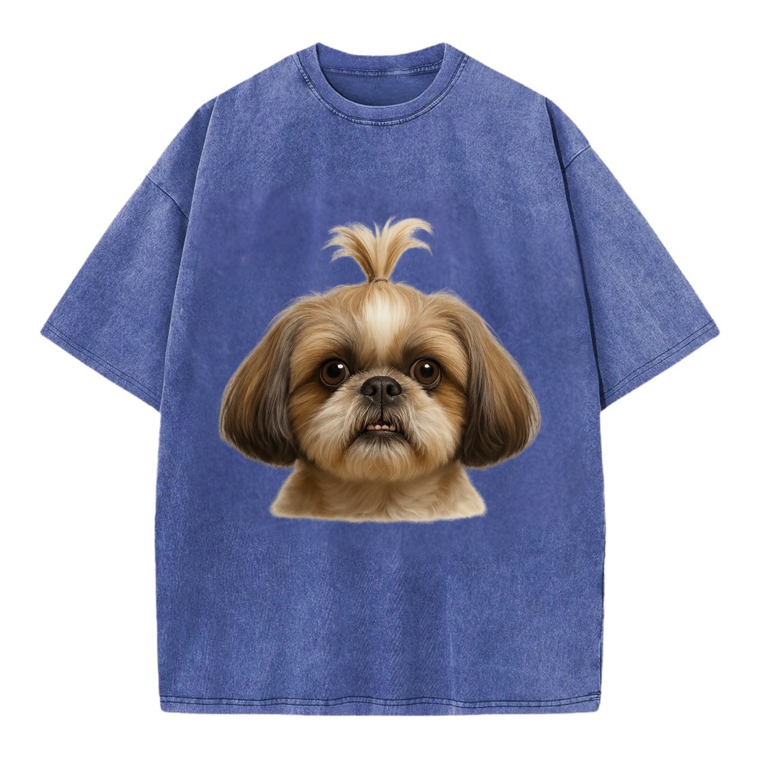 Shih Tzu  - Vintage T-shirt - Blue