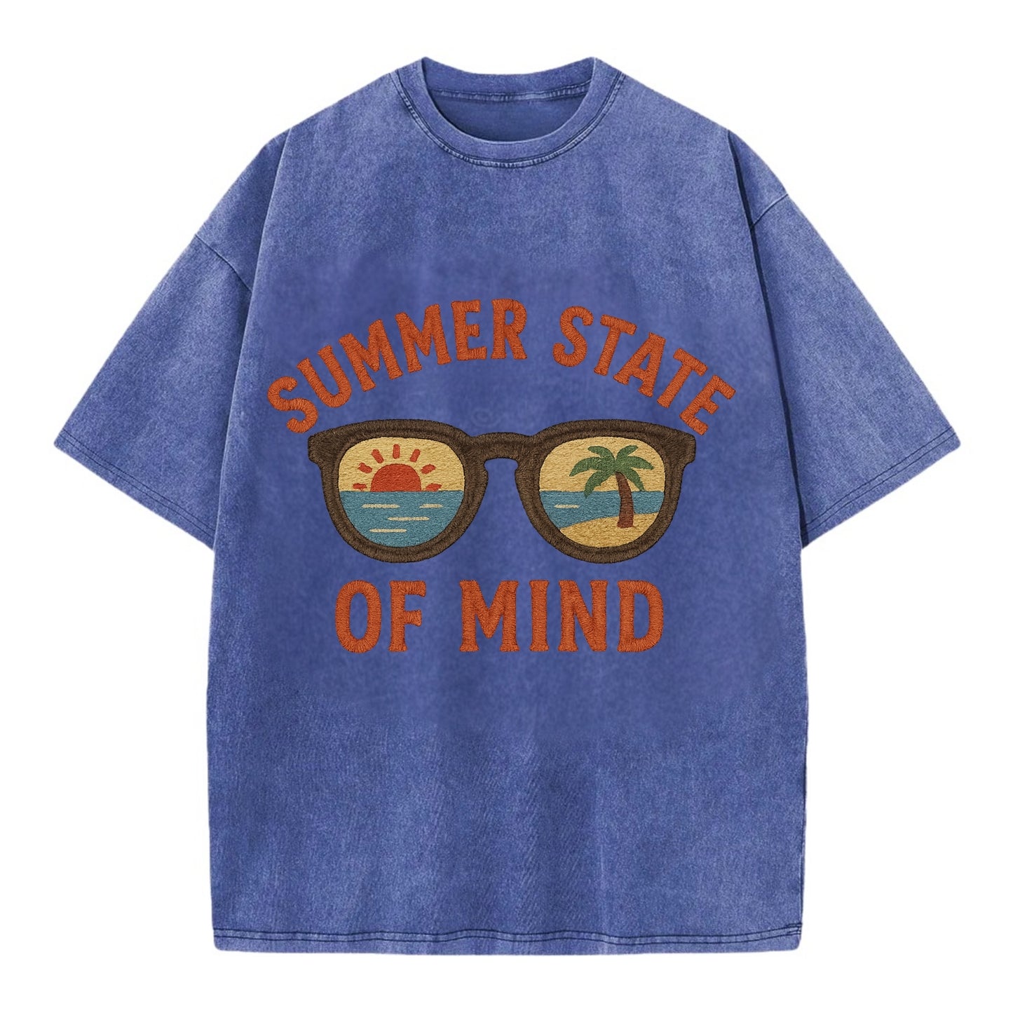 Summer State Of Mind  - Vintage T-shirt - Blue