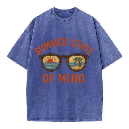 Summer State Of Mind  - Vintage T-shirt - Blue