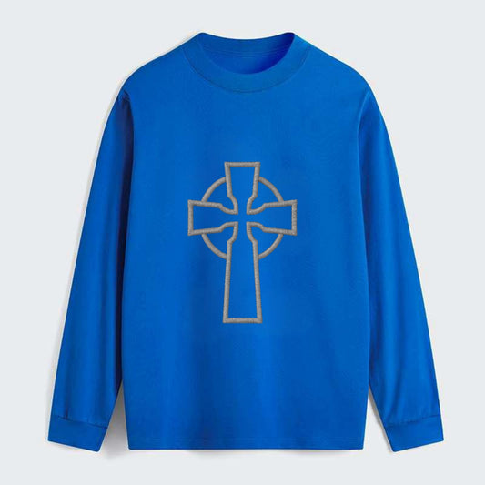 Iona Cross - Classic Long Sleeve Shirt - Blue