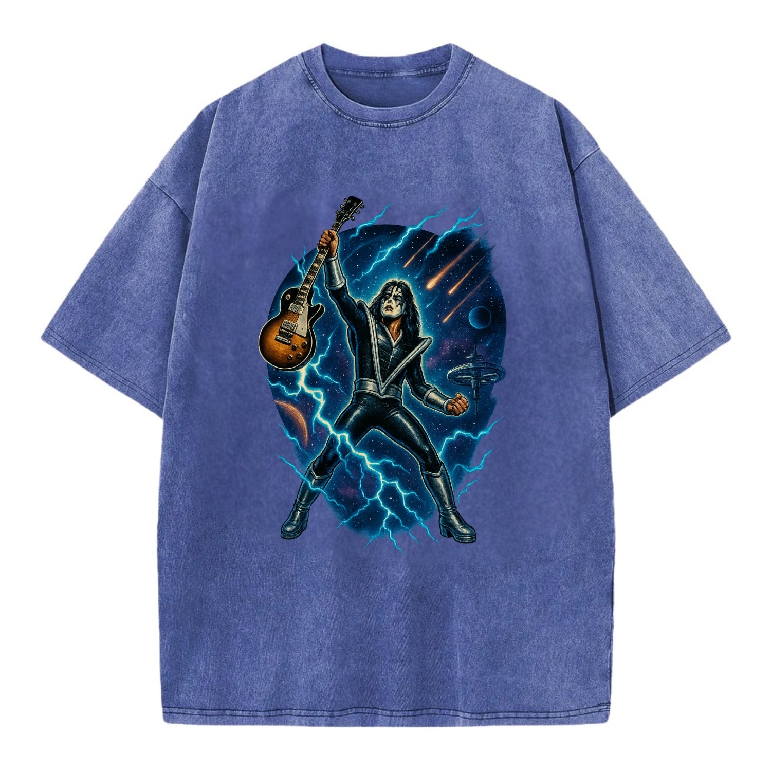 Ace Frehley Cosmic Solo - Vintage T-shirt - Blue