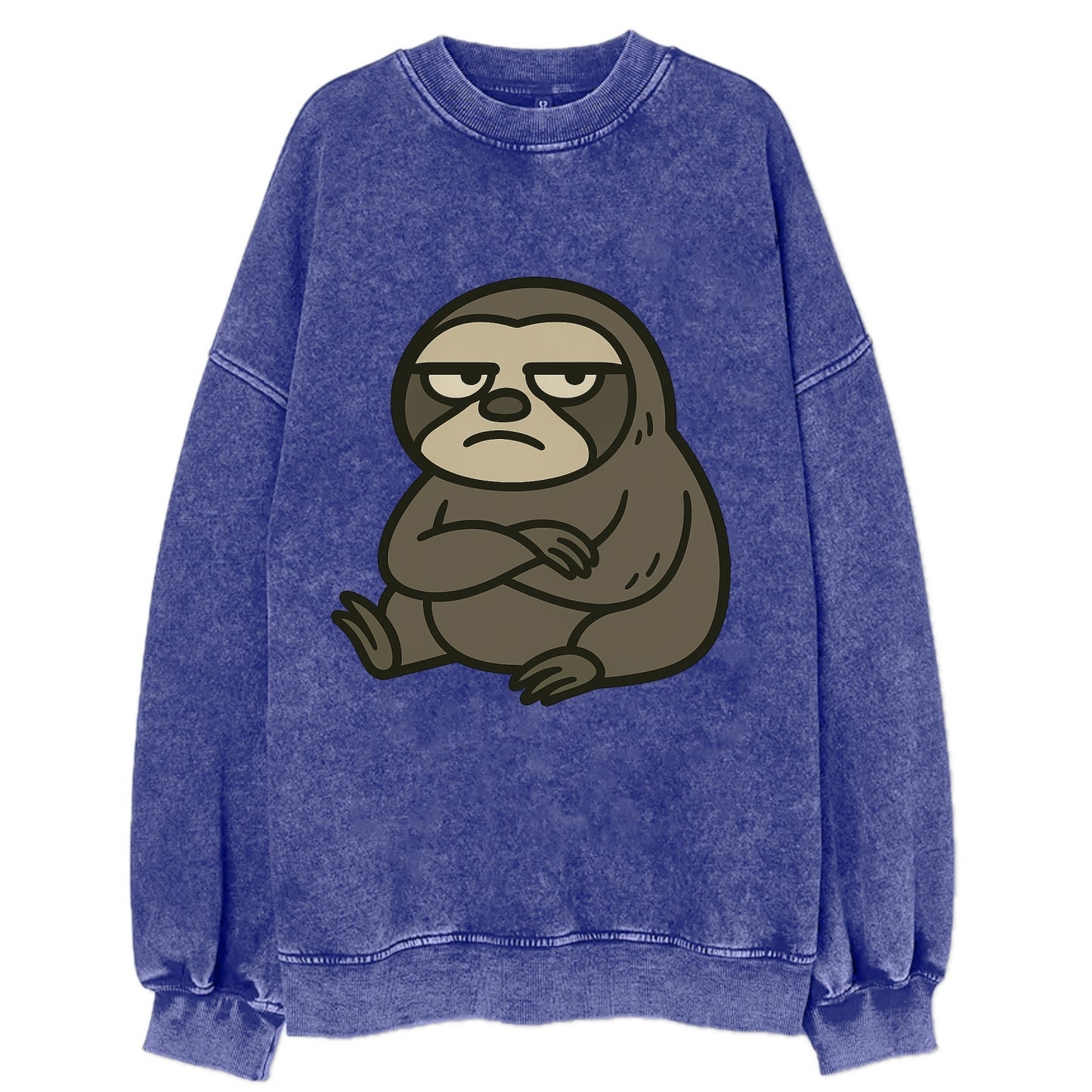 The Sloth Judging Silently - Vintage Sweatshirt - Blue