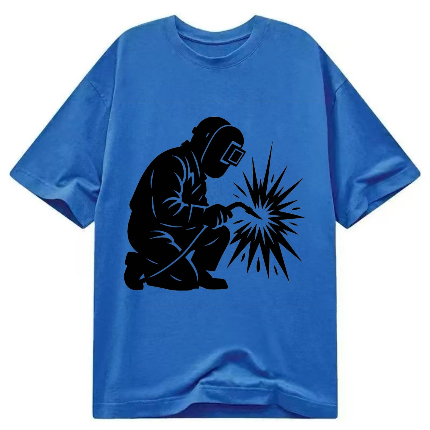 Welder sparks flying dramatically - Classic T-shirt - Blue
