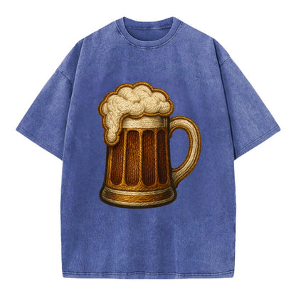 Beer Mug  - Vintage T-shirt - Blue