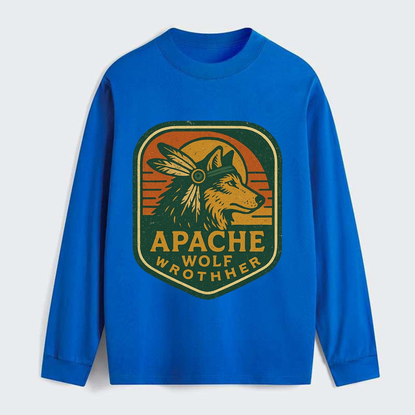 Apache Wolf Brother  - Classic Long Sleeve Shirt - Blue