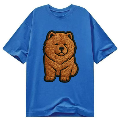 Chow Chow - Trendy lion-mane design with - Classic T-shirt - Blue