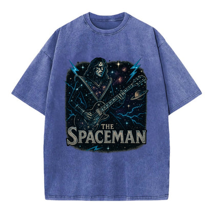 Spaceman Constellation - Vintage T-shirt - Blue