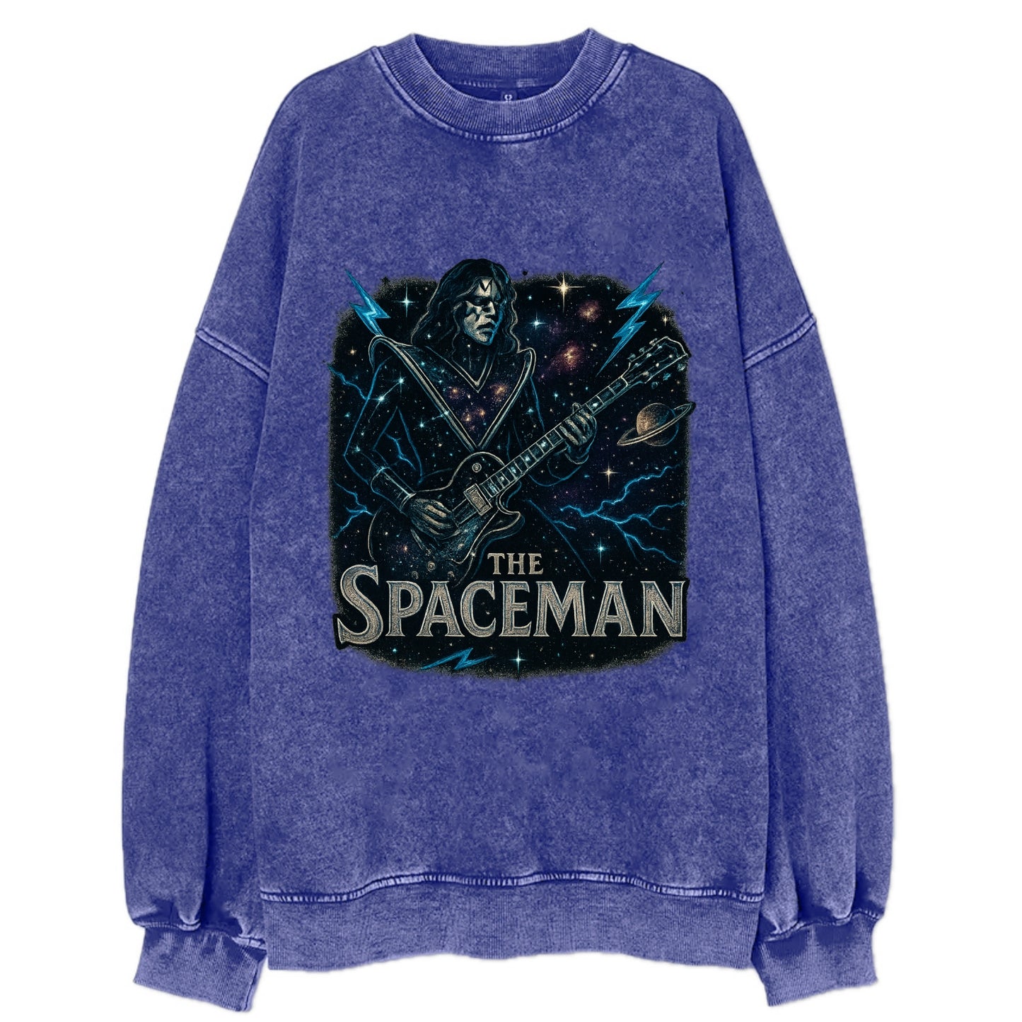 Spaceman Constellation - Vintage Sweatshirt - Blue