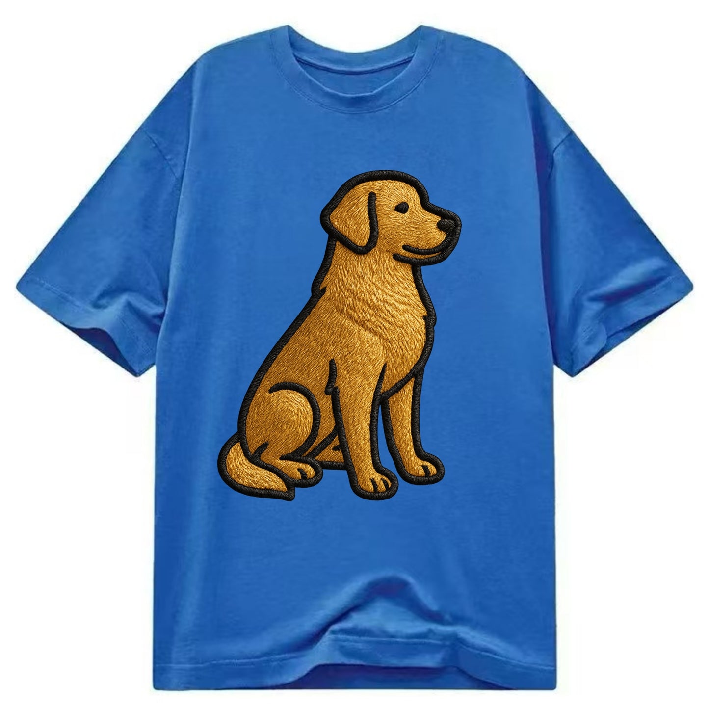 Golden Retriever - Contemporary geometri - Classic T-shirt - Blue