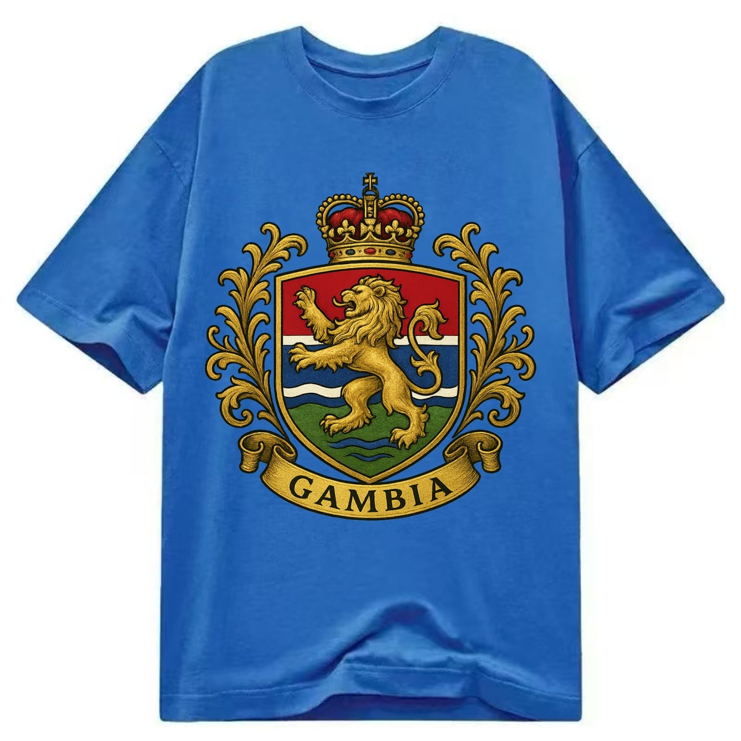 Gambia Heritage Badge  - Classic T-shirt - Blue