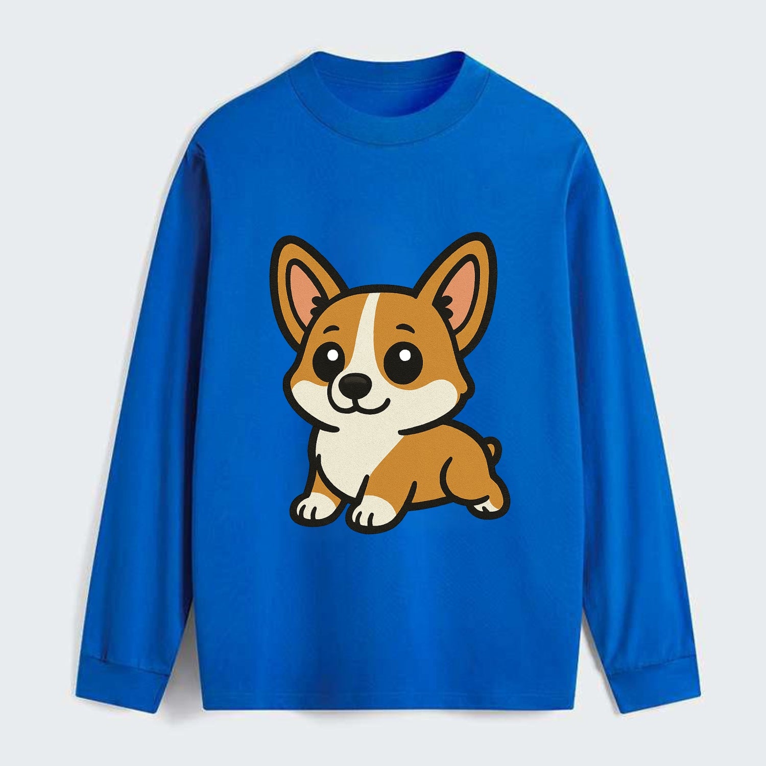 Corgi - Sploot lying position - Classic Long Sleeve Shirt - Blue