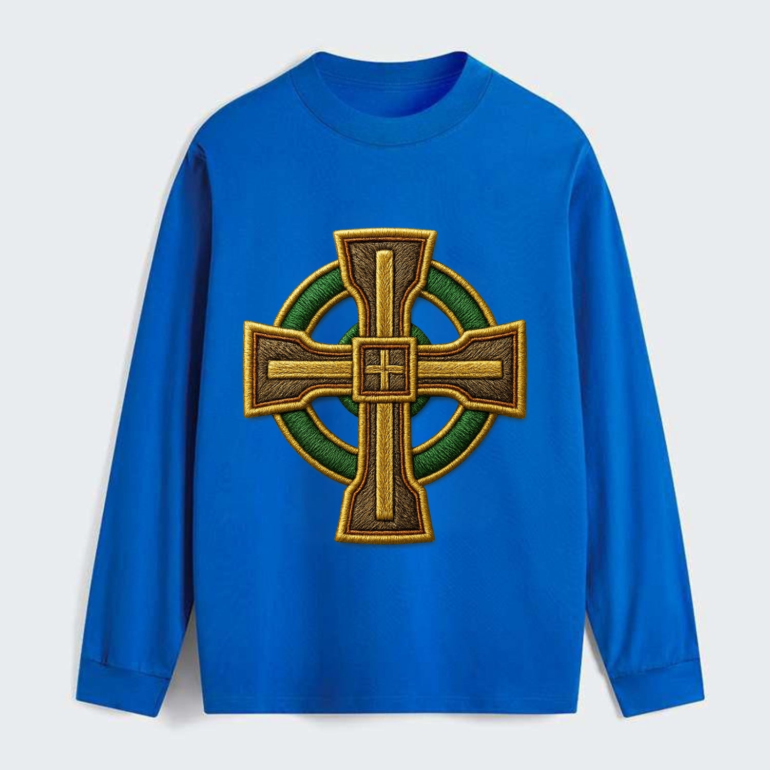 Durrow Cross - Classic Long Sleeve Shirt - Blue