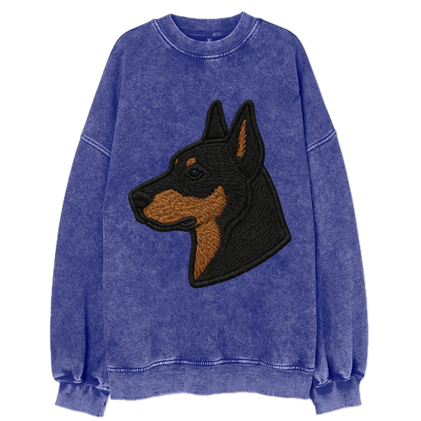 Beauceron - Contemporary French herder d - Vintage Sweatshirt - Blue