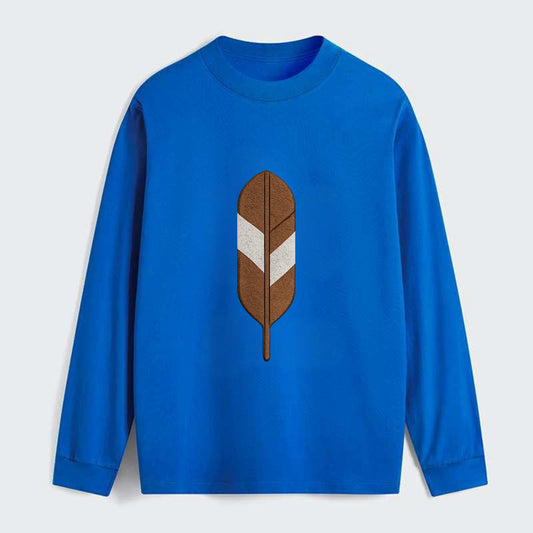 Eagle Feather  - Classic Long Sleeve Shirt - Blue