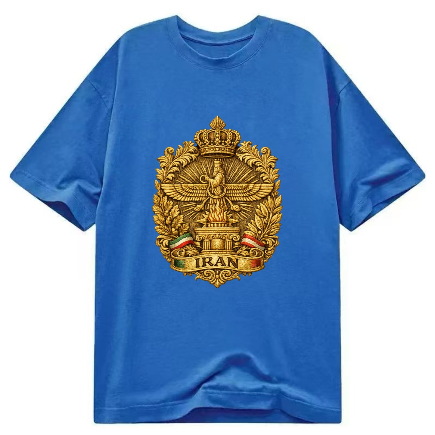 Iran Fire Temple Emblem - Classic T-shirt - Blue
