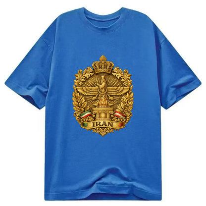 Iran Fire Temple Emblem - Classic T-shirt - Blue