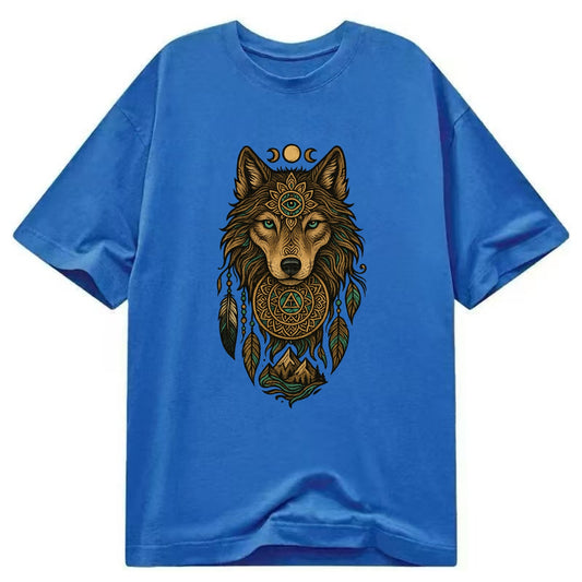 Tattoo Wolf Flash  - Classic T-shirt - Blue