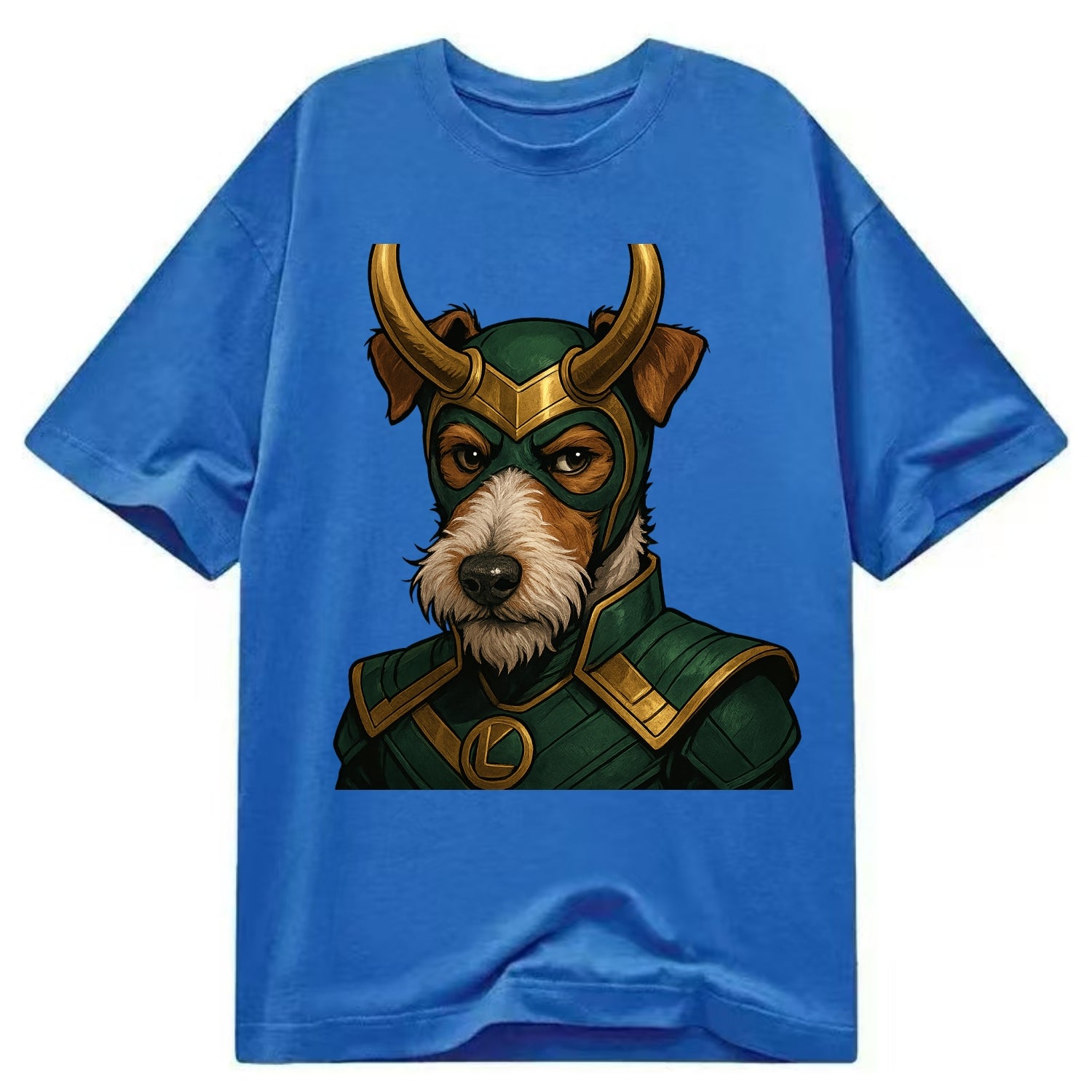 Fox Terrier Loki  - Classic T-shirt - Blue