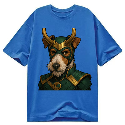 Fox Terrier Loki  - Classic T-shirt - Blue