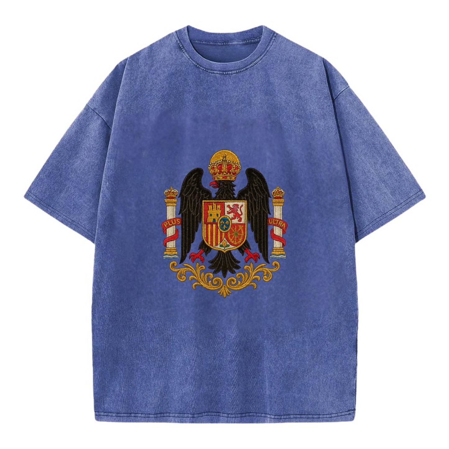 Imperial Eagle Of Spain Crest - Vintage T-shirt - Blue